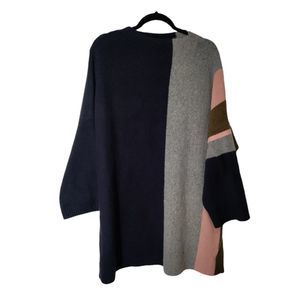 Ann Taylor Colorblock Sweater - Navy, Gray, Pink, Olive